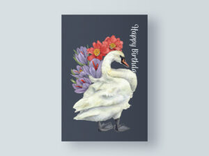 November Birthday Card Illustration